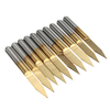 10 pièces 3.175mm tige 30 degrés 0.2mm PCB gravure Bit titane enduit carbure CNC Cutter Bits