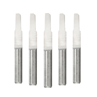10 pièces 3.175mm tige v-forme PCB gravure foret simple rainurage fond plat 0.8-3mm CNC routeur moulin carbure fraise ou