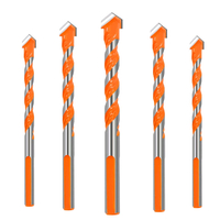 10 pièces 6 / 8mm foret triangulaire Overlord foret Triangle perforé en métal pour carreaux de céramique et mur en béton