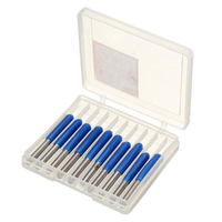 10 pièces 60 degrés 0.3mm pointe 3.175mm carbure PCB gravure bits en bout fraise CNC routeur outil