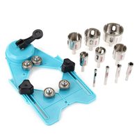 10 pièces 8-25-50mm diamant scie trou foret avec trou scie Cutter guide de forage gabarit montage pour verre porcelaine