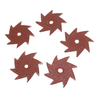 10 pièces 80/120/180/240/320 grain octogonal abrasif papier abrasif Double couche ponçage outil de polissage