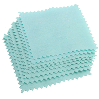 10 pièces 8x8 cm bijoux en tissu de polissage anneau collier chiffon de nettoyage pour or platine et argent sterling