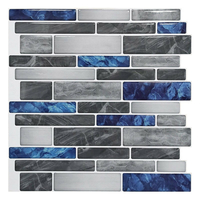 10 pièces auto-adhésif motif de marbre autocollant mural étanche cuisine salle de bain décoration