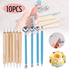 10 pièces bricolage pointage outil balle stylets outils Kit pour Mandala roche peinture poterie argile