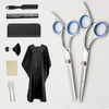 10 pièces cisailles à dents cisailles plates coupe de cheveux peigne ensemble ménage coupe de cheveux et outils de coiff