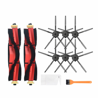 10 pièces de remplacement pour aspirateur Xiaomi Roborock Xiaowa accessoires de pièces noires 6 * brosses latérales à 5