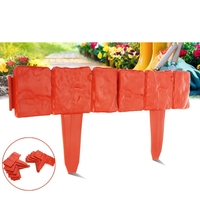 10 pièces effet pierre clôture en plastique bordure de jardin pavé jardin en plastique bordure de pelouse décorations de