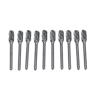 10 pièces en acier au tungstène à Double bande fraises en carbure monobloc outils de lime rotative Kit de forets