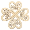 10 pièces en bois découpé au Laser en forme de cœur artisanat embellissements décoration faveurs de mariage