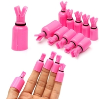 10 pièces en plastique imbiber UV outil de Clip de capuchon demballage de dissolvant de vernis à Gel