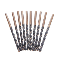 10 pièces ensemble de forets revêtus de titane en acier haute vitesse tige hexagonale φ 3.0- φ 4.5