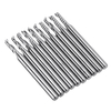 10 pièces fraise simple cannelures 3.175mm tige 2mm pointe carbure fraise CNC outil de coupe