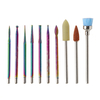 10 pièces Nail Art couleur carbure de tungstène mèches de meulage ongles électriques Machine Bit meulage tête ensemble