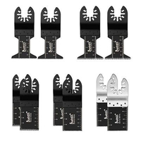 10 pièces oscillant multi-outil lame de scie HCS coupe bois Dremel lames travail du bois puissance outil à main mixte Vi