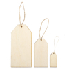 10 pièces étiquette de bagage copeaux de bois avec corde ornements arbre de noël décorations de scrapbooking