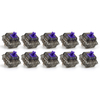 10 pièces/paquet interrupteurs violet crépuscule 5 broches 67g interrupteurs pré-lubrifiés à ressort plaqué or pour clav