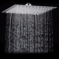 10 Pouces 25 * 25cm Carré Douche à Jet Pommeau de Douche en Acier Inoxydable 304 à Haute Pression