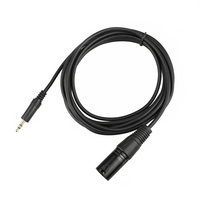 10 pouces 3.5mm à XLR 3 broches mâle prise microphone microphone câble pour portable téléphone portable