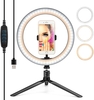 10 pouces LED lumière annulaire Dimmable bureau Selfie lumière trépied support pour YouTube Tiktok vidéo diffusion en di