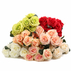10 tête 1 Bouquet fleurs artificielles Rose fleur soie Rose fleur maison chambre mariage fête décor photographie accesso