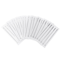 100 / 200Pcs Aiguilles de beauté mixtes en acier inoxydable chirurgical 50pcs aiguilles de tatouage 10 tailles de doublu