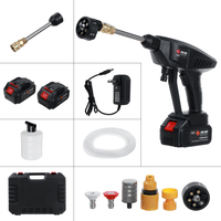 100-240V 12V / 25V nettoyeur haute pression sans fil lave-auto et buse de tuyau deau extérieur + 2 Batterie