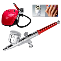 100-240V aérographe Art pulvérisateur aérographe pinceau rouge Spray Set aérobie aérobie oxygène oxygène