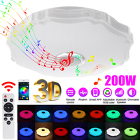 100-240V lumière polychrome de musique Bluetooth plafonnier APP Bluetooth + télécommande