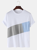 100% coton Designer Color Block T-shirts respirants à manches courtes