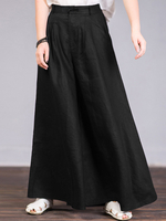 100% Coton Femme Loose Fit Floor Longueur Pantalon