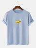 100% coton fruits motif banane col rond manches courtes T-shirts amples