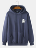 100% coton hommes Halloween Style mignon fantôme impression poche kangourou à manches longues Hoodies