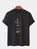 100% coton Hommes T-shirts à manches courtes Halloween squelette drôle de citrouille