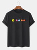 100% coton imprimé drôle de jeu col rond lâche t-shirts à manches courtes