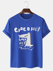 100% coton mignon dessin animé crocodile motif lettre imprimer lâche T-shirts à manches courtes