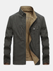 100% coton réversible double face portable automne poches en coton veste extérieure pour hommes