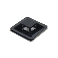 100 Pcs / Paquet 20x20mm Auto-Adhésif Zip Cravate Câble Fixe Pinces Support de Mur