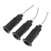 100 pcs 0.88mm Seringue Noire Aiguille Dents Plat Aiguille Inhibiteur Dacide Irrigation Dentaire Bent Aiguille