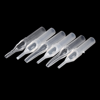 100 pcs 10 taille ronde en plastique transparent tatouage poignées conseils buses jetables fournitures accessoires de ta