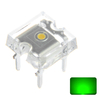 100 PCS 20mA Vert Transparent Émission Lampe Flat Top LED Diode Trou Ampoule DIY Lampe DC3V
