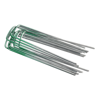 100 Pcs Jardin Piquets Galvanisé Paysage Staples U-Type Nail Turf Staples Broches Antirouille Sod Broches Pegs pour Clôt