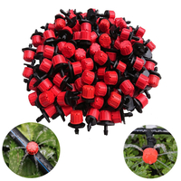 100 pcs Réglable Irrigation Goutteurs Gicleurs 1/4 Pouce Émetteur Goutteur Micro Goutte À Goutte Irrigation Gicleurs pou