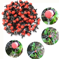 100 Pcs Réglable Micro Drip Irrigation Irrigation Arrosage Anti-colmatage Émetteur Goutteur Système Darrosage Autom