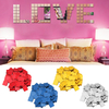 100 PCS Salon TV Fond Décoration Murale Pâte 3D Carré Miroir Autocollant Mural,  Cristal 3D Pâte Murale Acrylique