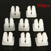 100 pcs voiture rivets en plastique blanc fixation fender tamponneuses clips 5mm trou