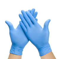 100 pièces / ensemble bleu gants en latex gants en nitrile imperméables gants jetables gants en caoutchouc cuisine gants