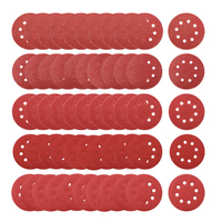 100 pièces 60-240 grain 5 pouces 8 trous flocage papier de verre traitement résistant à lusure affûtage accessoires