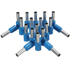 100 pièces AWG 14 bleu fil cuivre serti isolé cordon broche fin terminal