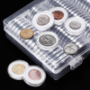 100 pièces/lot 20/25/27/30mm porte-monnaie en plastique transparent collecteur universel de coquille de pièce commémorat